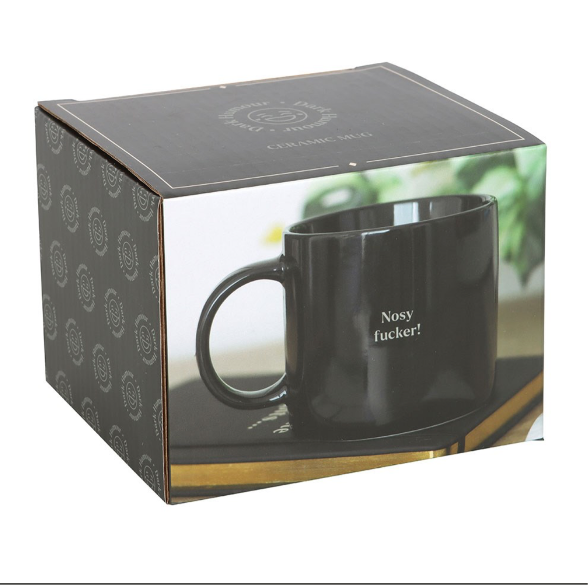 Nosy f*cker Black Mug