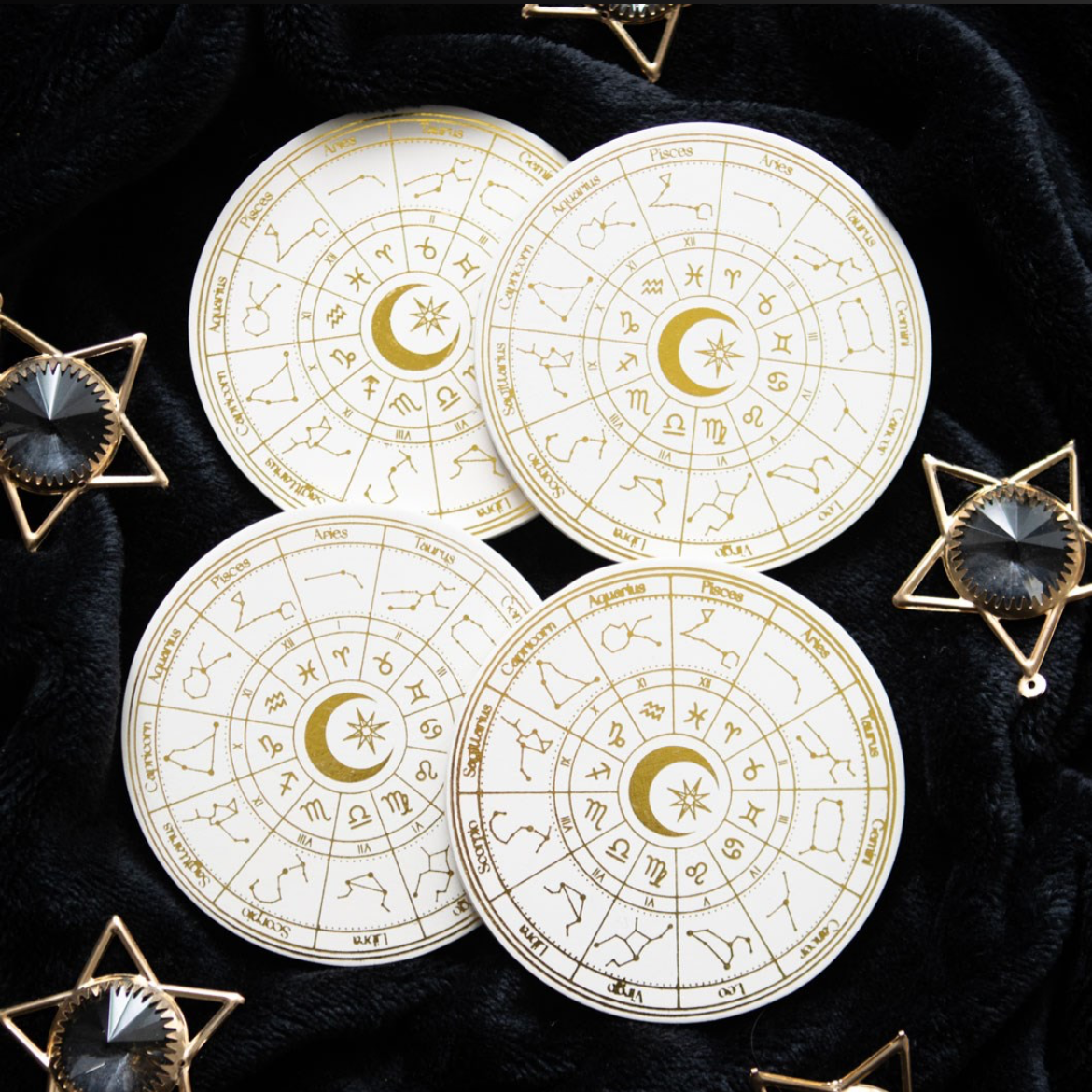 Astrology Wheel Coaster Set