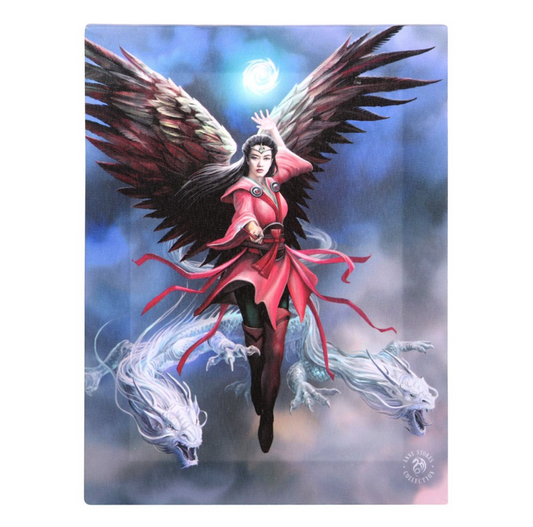 Air Element Sorceress Canvas Plaque by Anne Stokes
