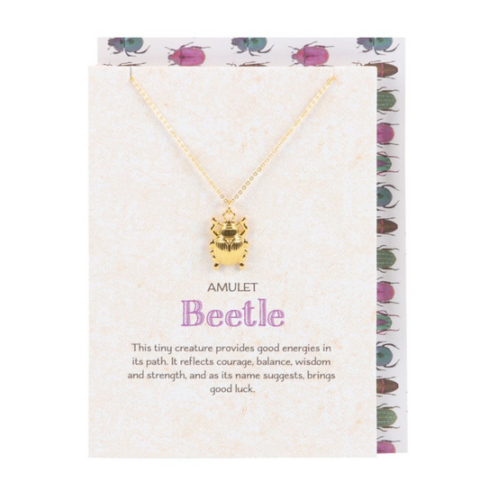 Beetle Amulet Necklace Card