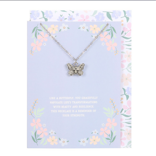 Butterfly Sentiment Necklace Card