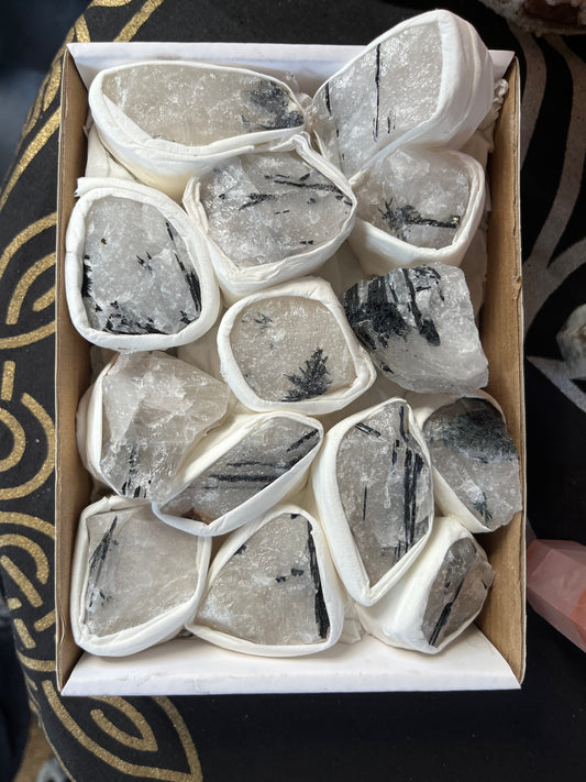 Raw Black Tourmaline in Quartz