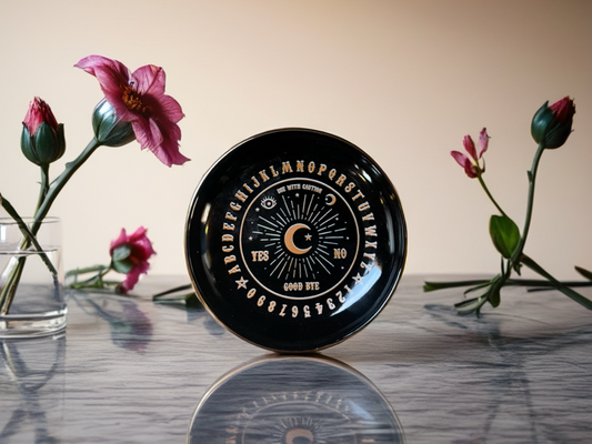 Round Black Spirit Board Trinket Dish