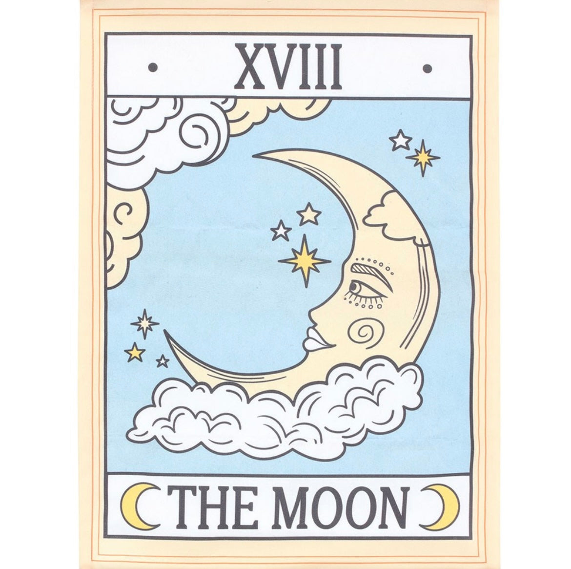 The Moon Vintage Tarot Wall Hanging Sign