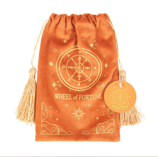 The Wheel Of Fortune Vintage Drawstring Tarot Bag