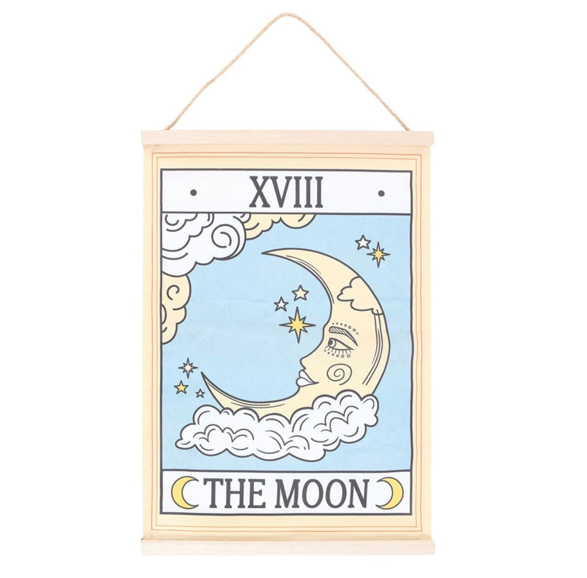 The Moon Vintage Tarot Wall Hanging Sign
