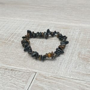 Blue tigers eye chip bracelet
