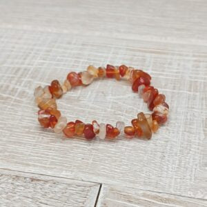 Carnelian chip bracelet