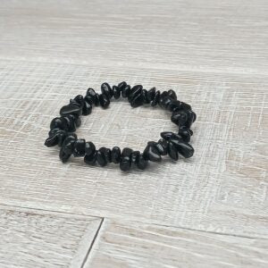 Obsidian chip bracelet